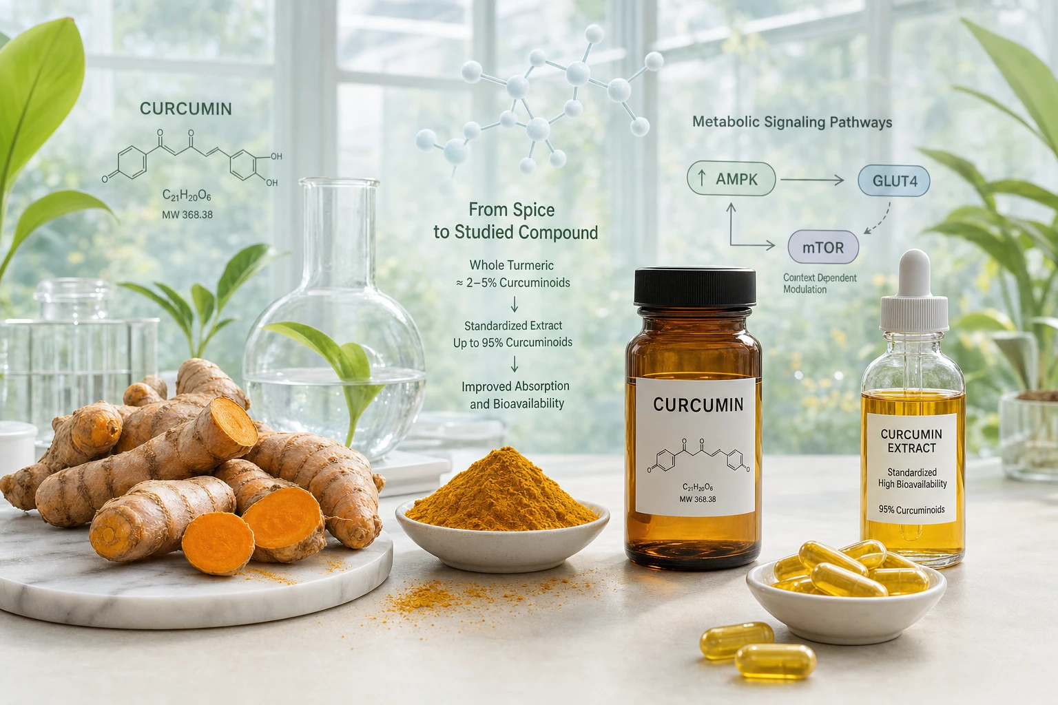Turmeric vs. curcumin: spice, concentrated extract, and the concept of bioavailability in metabolism.