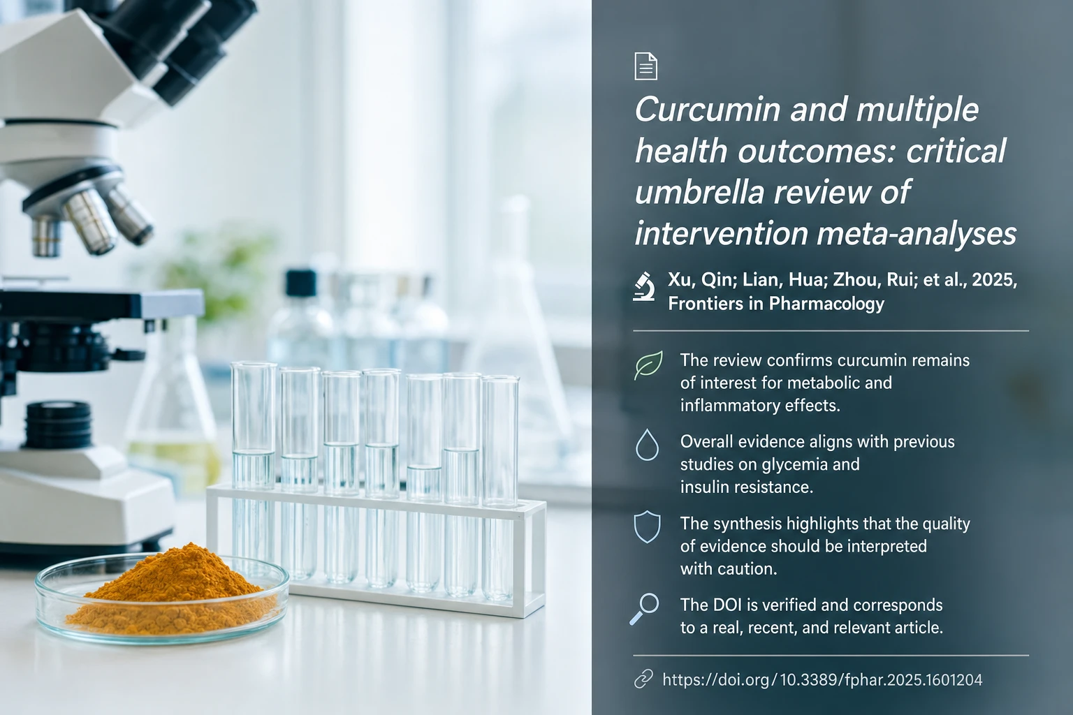 Recent research and updates: Curcumin and multiple health outcomes: critical umbrella review of intervention meta-analyses