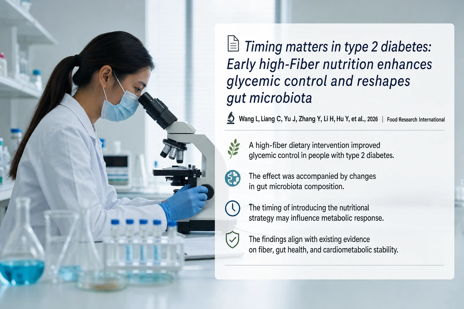 Recent research and updates: Timing matters in type 2 diabetes: Early high-Fiber nutrition enhances glycemic control and reshapes gut microbiota