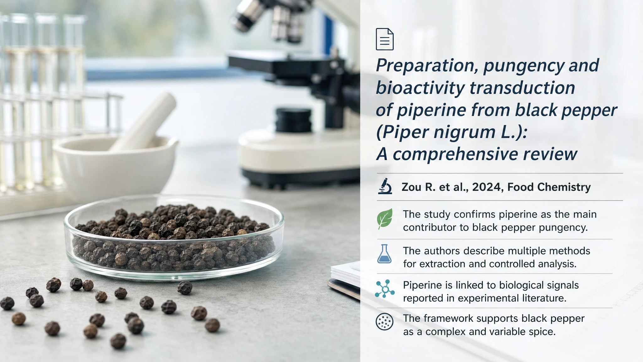 Recent research and updates: Preparation, pungency and bioactivity transduction of piperine from black pepper (Piper nigrum L.): A comprehensive review