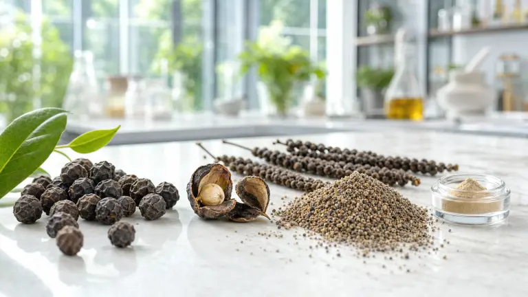 Where is piperine found in black pepper and how is the extract obtained