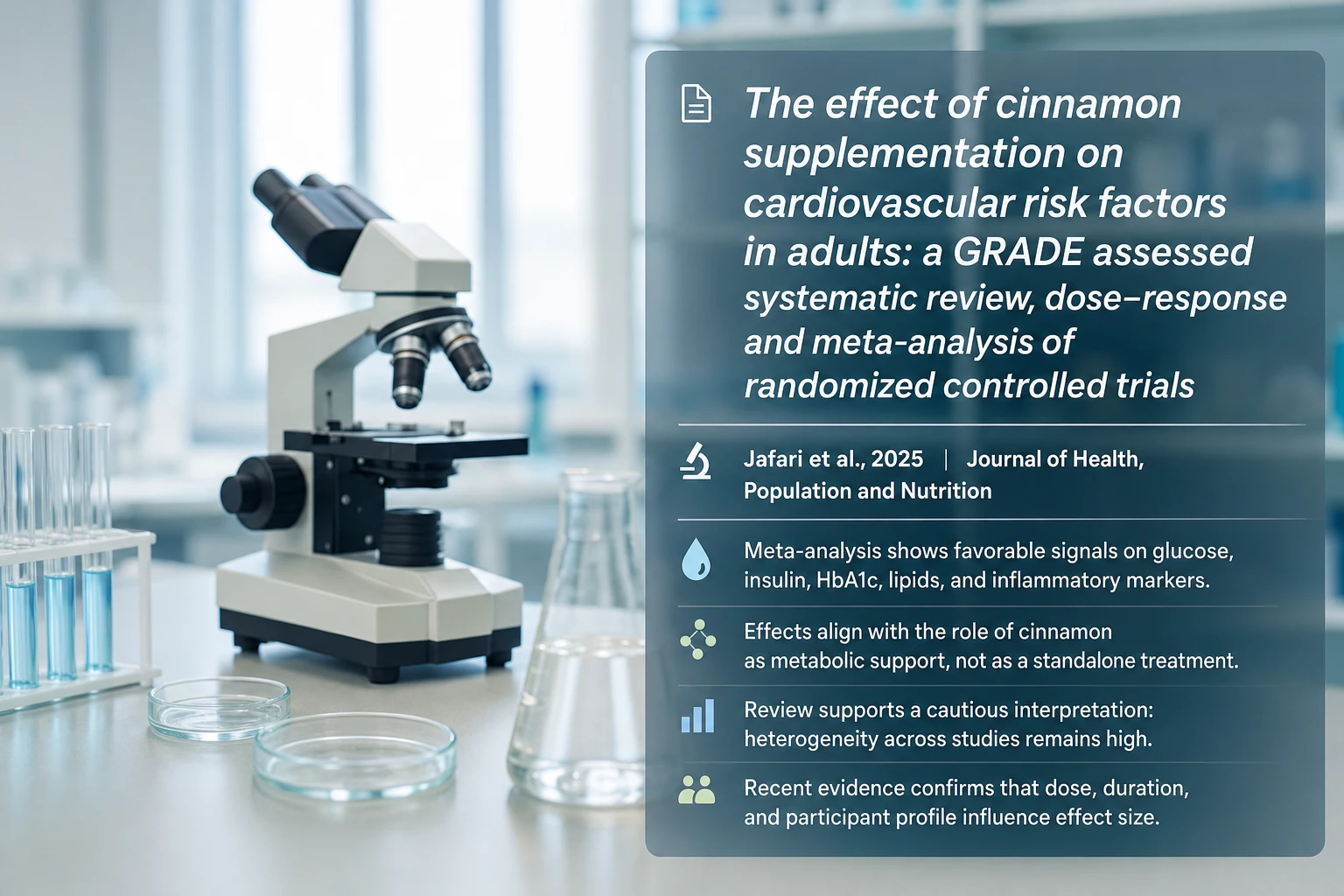 <strong><em>The effect of cinnamon supplementation on cardiovascular risk factors in adults: a GRADE assessed systematic review, dose–response and meta-analysis of randomized controlled trials</em></strong>